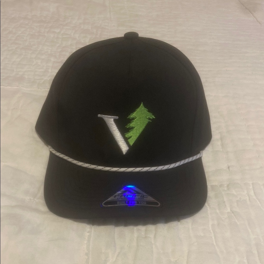 Vermeer Black Cap with Green Tree Logo